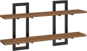 Floating Shelves, 15 Inch Wall Shelf Set of 2, Wall Mounted Storage Shelves 2-Tier