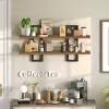 Floating Shelves, 15 Inch Wall Shelf Set of 2, Wall Mounted Storage Shelves 2-Tier