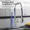 Kitchen Faucet - Spring Kitchen Sink Faucet with 3 Modes Pull Down Sprayer, Single Handle&Deck Plate for 1or3 Holes, 360° Rotation