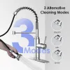 Kitchen Faucet - Spring Kitchen Sink Faucet with 3 Modes Pull Down Sprayer, Single Handle&Deck Plate for 1or3 Holes, 360° Rotation