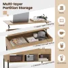 Living Room Coffee Table with Lifting Tabletop and Metal Legs, Natural