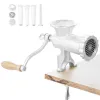 Manual Meat Grinder, Heavy Duty Cast Iron Hand Meat Grinder with Steel Table Clamp, Sausage Maker