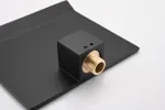 CERYPSA Matte Black Bathroom Waterfall Wall Mount Sink Faucet