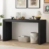 Modern Style Console Table made of Paulownia Solid Wood Veneer, Suitable for Foyer, Living Room, or Entryway
