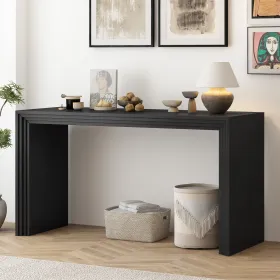 Modern Style Console Table made of Paulownia Solid Wood Veneer, Suitable for Foyer, Living Room, or Entryway