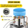Moonshine Still Distiller 3Gal 12L Stainless Steel Water Distiller Copper Tube with Circulating Pump Home Brewing Kit