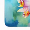 Orchids in Watercolor Memory Foam Kitchen or Bath Mat Machine Washable Anti-Fatigue Mat