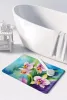 Orchids in Watercolor Memory Foam Kitchen or Bath Mat Machine Washable Anti-Fatigue Mat