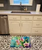 Orchids in Watercolor Memory Foam Kitchen or Bath Mat Machine Washable Anti-Fatigue Mat