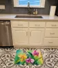 19" x 27" Orchids in Watercolor Memory Foam Kitchen Mat Machine Washable Anti-Fatigue Mat