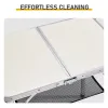 Portable Adjustable Height Folding Table with Mesh Storage Shelf – Lightweight Aluminum Camping Table, 2 Height Settings