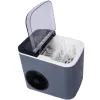 Portable Ice Machine, Black, Self-Cleaning Ice Maker Countertop with Basket and Scoop, 9 Cubes in 6 Mins, 26 lbs. per Day