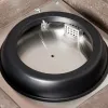 Propane Fire Pit Oasis: 32" Square Table with Cover & Lava Rocks for Patio