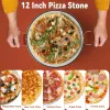 PSQL35A 1300W Pizza Furnace 2 Set Fan Cooling Pizza Furnace 12 inch Electric Pizza Oven DoubleTemperature Control Red Pizza Machine
