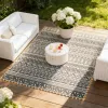 Black and White Boho Reversible Outdoor Rug