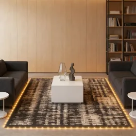 Black and White Reversible Outdoor Rug