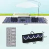 Blue and White Lantern Reversible Outdoor Rug