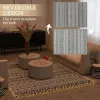 Black and White Boho Reversible Outdoor Rug