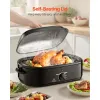 Roaster Oven, 18QT Fast-Cooking Turkey Roaster, 150-450 Fahrenheit Adjustable Temp Turkey Oven with Self-Basting Lid