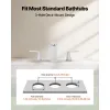 Silver Roman Tub Faucet, 3 Hole Waterfall Bathtub Faucet, Bath Tubs Faucets Set with 2 Handles