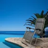 Set of 2 Zero Gravity Lounge Chairs, Outdoor Patio Folding Recliners, Gray