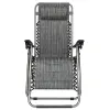 Set of 2 Zero Gravity Lounge Chairs, Outdoor Patio Folding Recliners, Gray