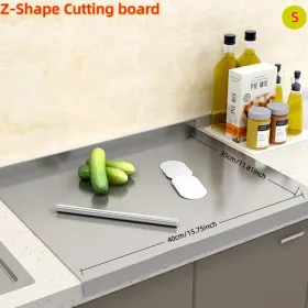 Stainless Steel Cutting Board for Kitchen - Large 304 Chopping Boards, Suitable for Meat Vegetables Bread and Baking,Kitchen Accessories