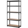 5-Tier Adjustable, 2000 lbs Capacity, Heavy Duty Garage Shelves Metal Organizer Utility Rack, Black, 30" L x 12" W x 60" H