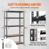 5-Tier Adjustable, 2000 lbs Capacity, Heavy Duty Garage Shelves Metal Organizer Utility Rack, Black, 30" L x 12" W x 60" H