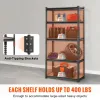 5-Tier Adjustable, 2000 lbs Capacity, Heavy Duty Garage Shelves Metal Organizer Utility Rack, Black, 30" L x 12" W x 60" H