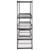 60"Lx24"Wx78"H. 5-Tier Adjustable, 2000 lbs Capacity, Heavy Duty Garage Shelves Metal Organizer Wire Rack, Black