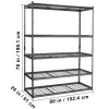 60"Lx24"Wx78"H. 5-Tier Adjustable, 2000 lbs Capacity, Heavy Duty Garage Shelves Metal Organizer Wire Rack, Black