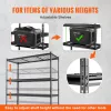 60"Lx24"Wx78"H. 5-Tier Adjustable, 2000 lbs Capacity, Heavy Duty Garage Shelves Metal Organizer Wire Rack, Black