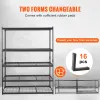 60"Lx24"Wx78"H. 5-Tier Adjustable, 2000 lbs Capacity, Heavy Duty Garage Shelves Metal Organizer Wire Rack, Black