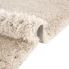 Cream Super Soft Polyester Shag Area Rug 5 x7