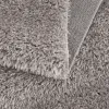 Grey Super Soft Polyester Shag Area Rug 5x7