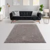 Grey Super Soft Polyester Shag Area Rug 5x7