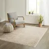 Cream Super Soft Polyester Shag Area Rug 5 x7