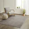 Grey Super Soft Polyester Shag Area Rug 5x7