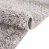 Grey Super Soft Polyester Shag Area Rug 5x7