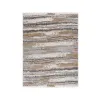 Watercolor Abstract Stripe Woven Area Rug Blue Tan 5x7