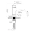 Waterfall Spout Bathroom Faucet,Single Handle Single Hole with Pop Up Drain,Brushed Nickel