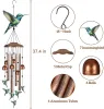 Hummingbird Wind Chimes for Outside, Sympathy Wind Chimes for Outdoors Garden Decor with Natural Sounds
