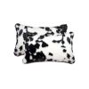 Set of Two 12" X 20" Black and White Throw Pillows