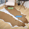 1pc Premium Faux Cowhide Rug 4.9 X 6.6 Feet, Durable And Large Size Cow Print Rugs, Suitable For Bedroom Living Room Western Decor