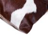 18" Wine Cowhide Throw Pillow