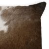 18" Wine Cowhide Throw Pillow